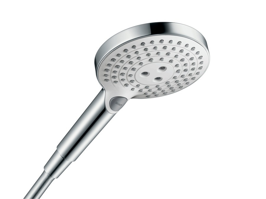 Hansgrohe Raindance Select S Doccetta 120 mm - 3 Getti (Rain, RainAir, Whirl) - Bianco/Cromo con Tecnologia QuickClean
