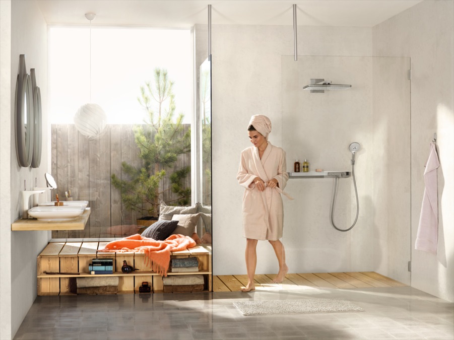 Hansgrohe Raindance Select S Doccetta 120 mm, 3 Tipi di Getto, EcoSmart 9 l/min, Bianco/Cromo
