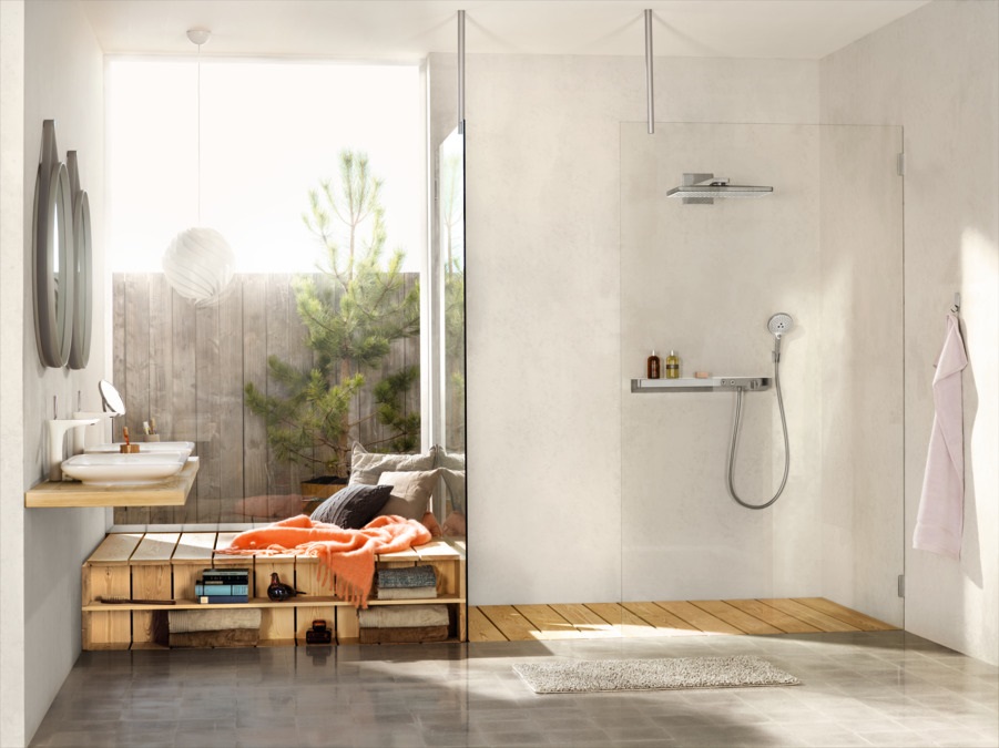 Hansgrohe Raindance Select S Doccetta 120 mm, 3 Tipi di Getto, EcoSmart 9 l/min, Bianco/Cromo