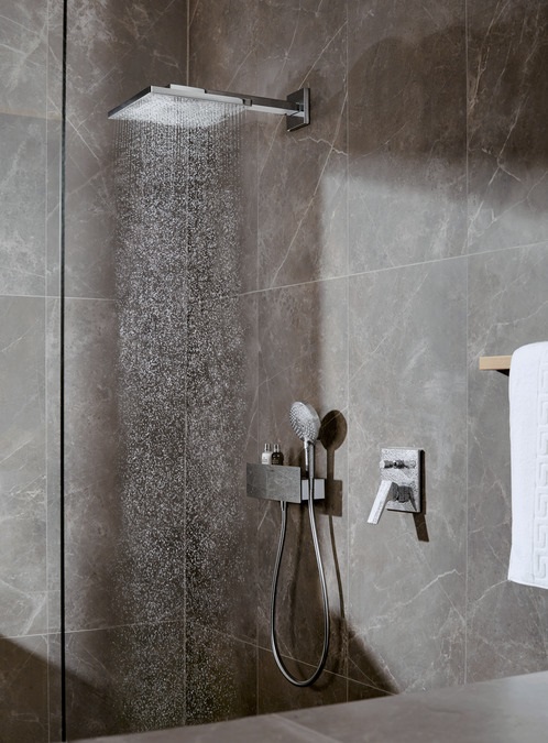 Hansgrohe Raindance Select S Doccetta 120 mm, 3 Tipi di Getto, EcoSmart 9 l/min, Bianco/Cromo