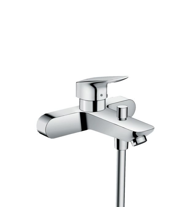 Hansgrohe Logis Miscelatore Monocomando per Vasca e Doccia - Cromo, Design Geometrico con Tecnologia AirPower