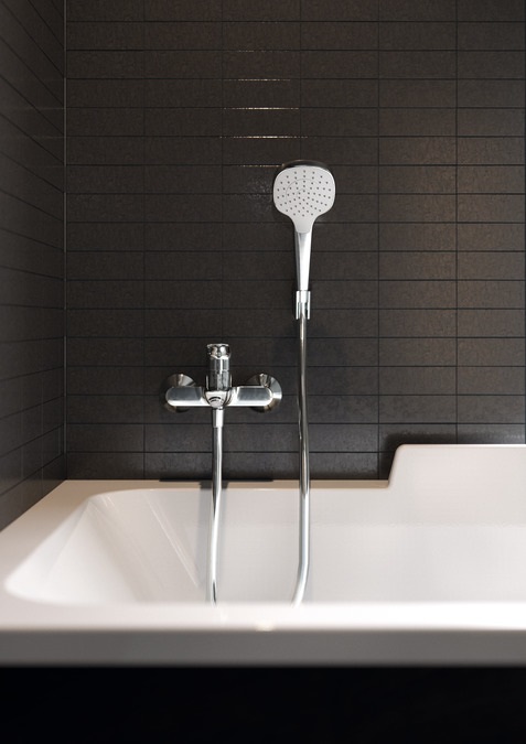 Hansgrohe Logis Miscelatore Monocomando per Vasca e Doccia - Cromo, Design Geometrico con Tecnologia AirPower