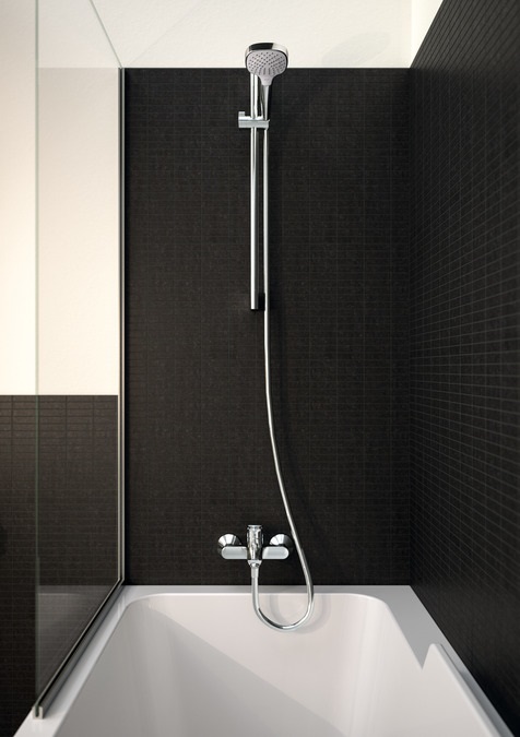 Hansgrohe Logis Miscelatore Monocomando per Vasca e Doccia - Cromo, Design Geometrico con Tecnologia AirPower
