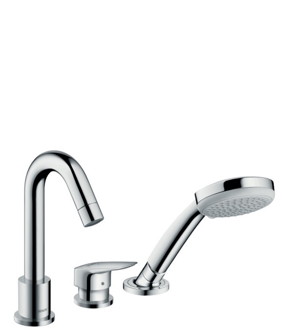Hansgrohe Logis Miscelatore Monocomando Bordo Vasca con Bocca Erogazione e Doccetta - Cromo, Modello 71310000