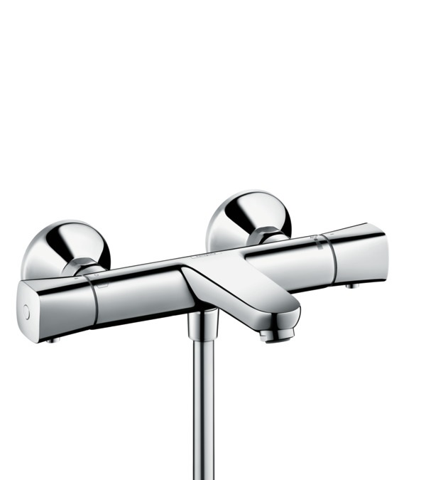 Hansgrohe Ecostat 13123000 Miscelatore Termostatico a Parete Cromo con 2 Utenze e Tecnologia QuickClean