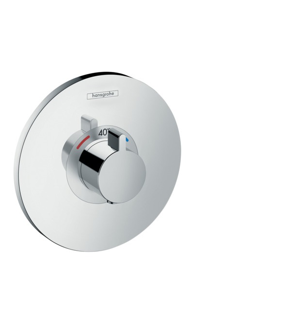 Hansgrohe Ecostat S Miscelatore Termostatico a Parete Cromo - Cod. 15755000 con Blocco di Sicurezza a 40°C e Limitatore di Temperatura Regolabile