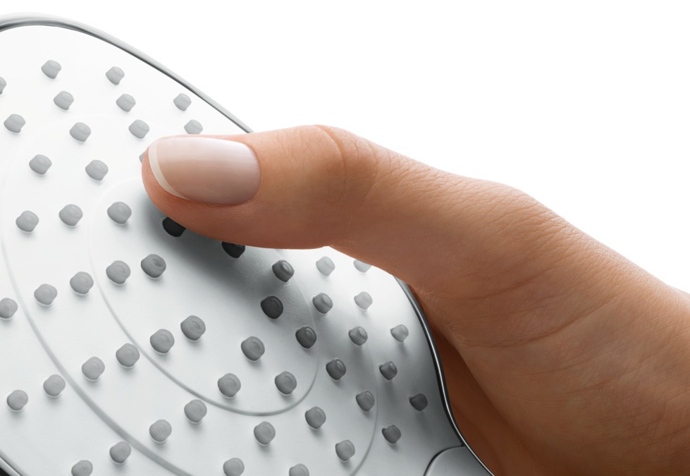 Hansgrohe Croma Select S Doccetta 1 Getto Rain, Diametro 110 mm, Bianco/Cromo, Tecnologia QuickClean