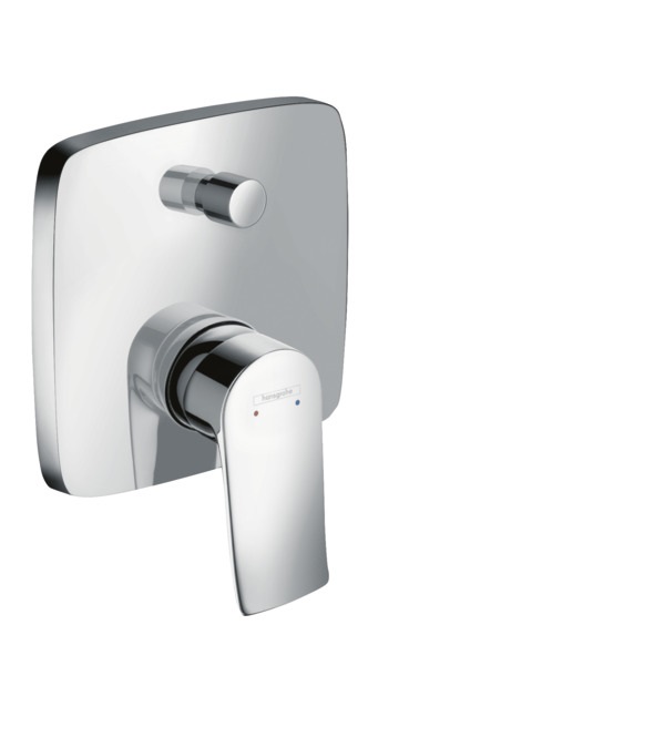 Hansgrohe Metris Miscelatore Monocomando Vasca ad Incasso Cromo 31454000 - Installazione per 2 Utenze, Regolazione Temperatura Precisa