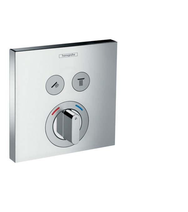 Hansgrohe ShowerSelect Miscelatore Termostatico a Parete Cromo 15768000 con 2 Utenze e Controllo Temperatura