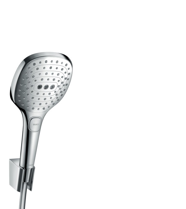 Hansgrohe Raindance Select E Set Doccia 120 mm Cromo - 3 Tipi di Getto (Rain, RainAir, Whirl) con Flessibile 160 cm e Tecnologia QuickClean