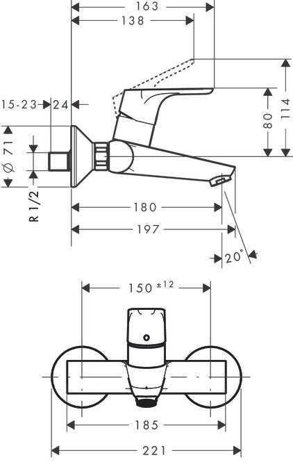 Hansgrohe Focus Rubinetto Lavabo Monocomando Cromo con Funzione AirPower e QuickClean