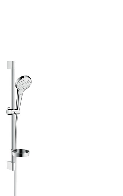 Hansgrohe Croma Select S Colonna doccia a parete bianco/cromo con doccetta, portasapone e 3 tipi di getto