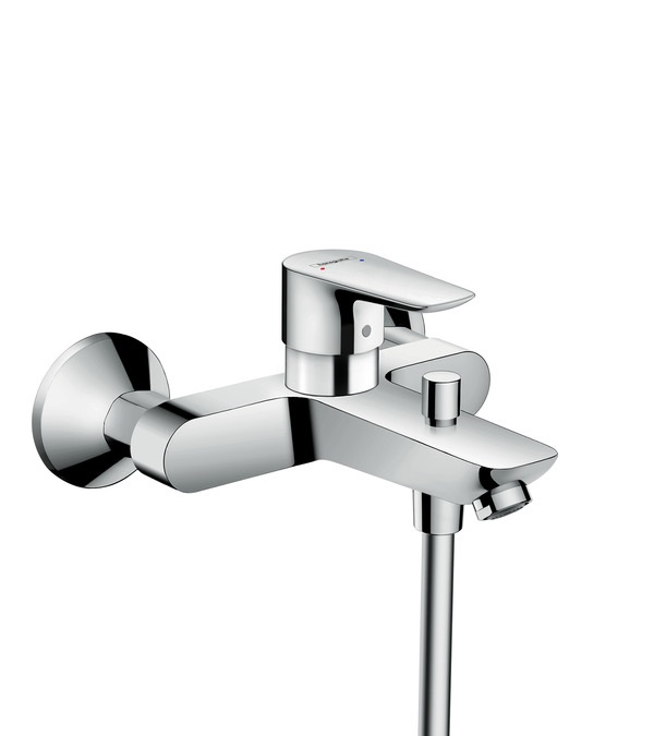 Hansgrohe Talis E Miscelatore Monocomando per Vasca Cromo 71740000 - Design Moderno con Tecnologia QuickClean e AirPower
