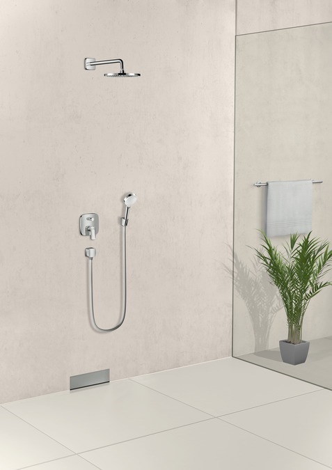 Hansgrohe Crometta S Soffione Doccia 240 mm con Getto Rain, Montaggio a Parete/Soffitto e Funzione Anticalcare