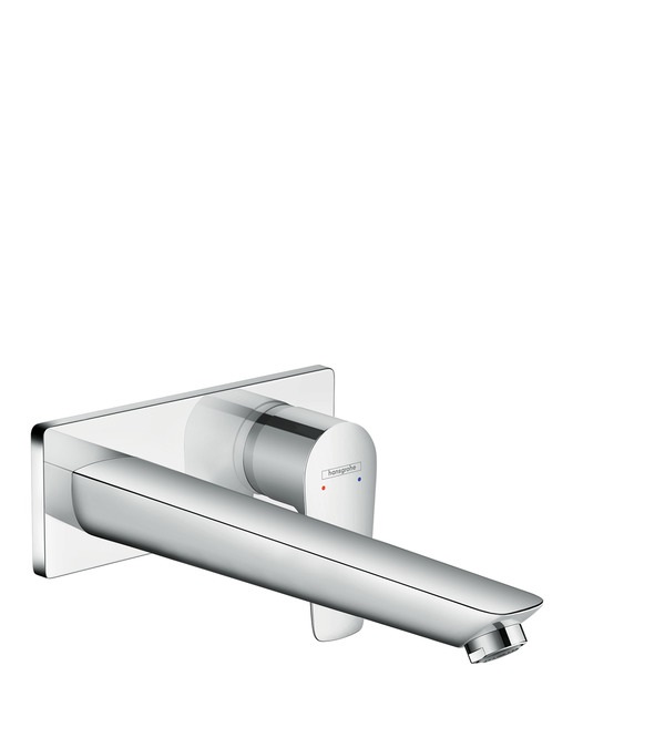 Hansgrohe Talis E Miscelatore Monocomando per Lavabo ad Incasso a Parete con Bocca Erogazione 22.5 cm, Cromo, Cod. 71734000 - Risparmio Idrico e Design Elegante