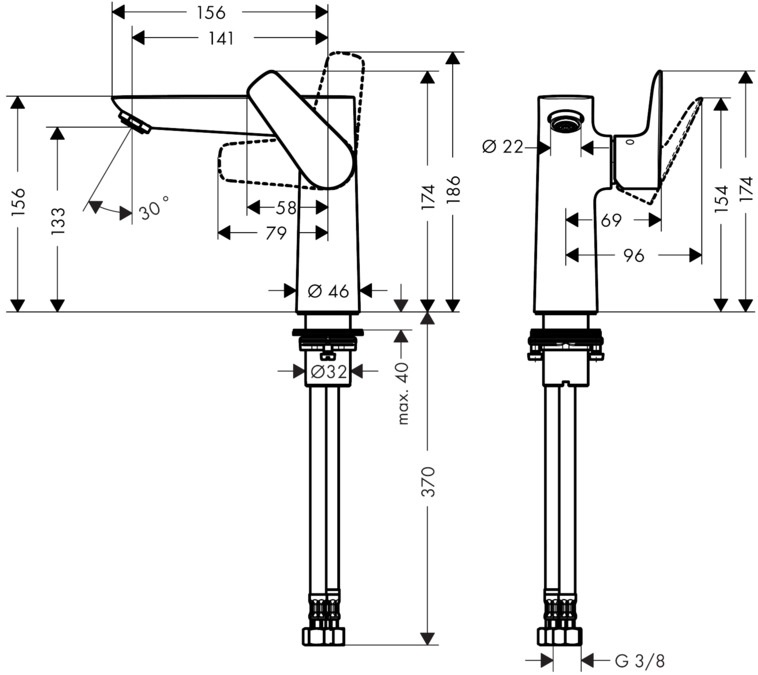 Hansgrohe Talis E Miscelatore Monocomando Lavabo 150 Senza Saltarello Cromo 71755000 - Risparmio Idrico e Tecnologia AirPower