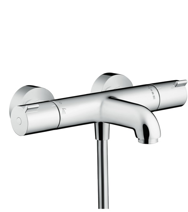 Hansgrohe Ecostat 13201000 - Miscelatore termostatico per vasca esterno con blocco di sicurezza a 40° C, 2 utenze, cromo