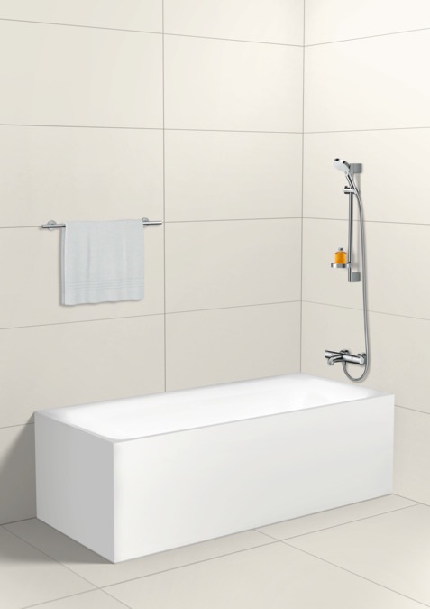 Hansgrohe Ecostat 13201000 - Miscelatore termostatico per vasca esterno con blocco di sicurezza a 40° C, 2 utenze, cromo