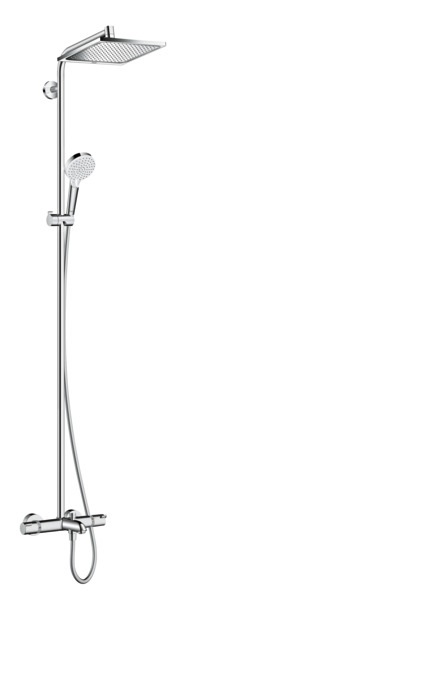 Hansgrohe Crometta E Colonna Doccia 240 mm con Soffione a Pioggia, Termostatico e Doccetta - Cromo, 27298000