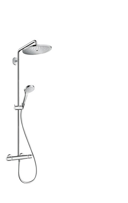 Hansgrohe Croma Select S Colonna doccia 280 mm con termostatico e getto RainAir, cromo, 26790000
