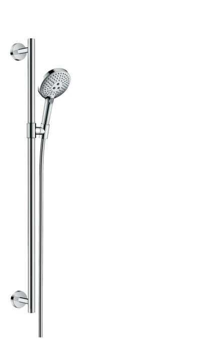 Hansgrohe Raindance Select S Set Doccia 120 cm con Asta Saliscendi, 3 Getti EcoSmart, Cromo, 26323000