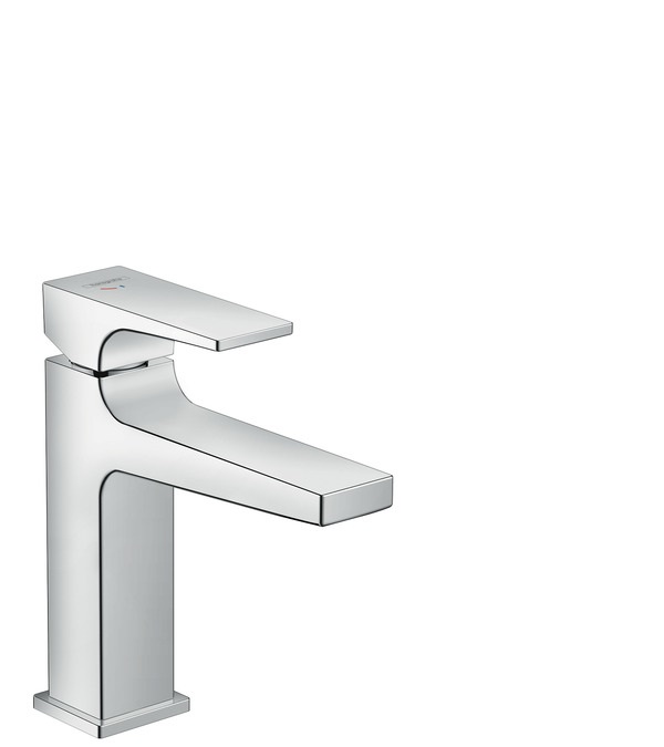 Hansgrohe Metropol Miscelatore Monocomando Lavabo 110 CoolStart con Maniglia a Leva e Push-Open, Cromo, 32508000