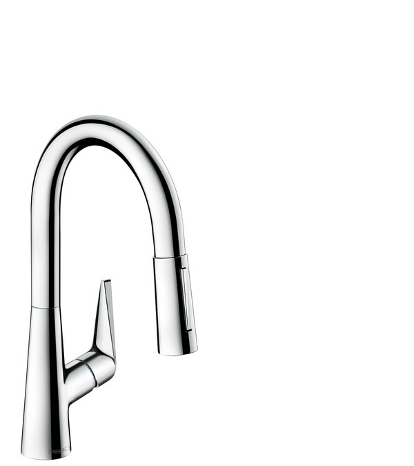Hansgrohe Talis M51 Miscelatore Cucina Monocomando con Doccetta Estraibile, 2 Getti, Orientabile, Cromo - 72815000