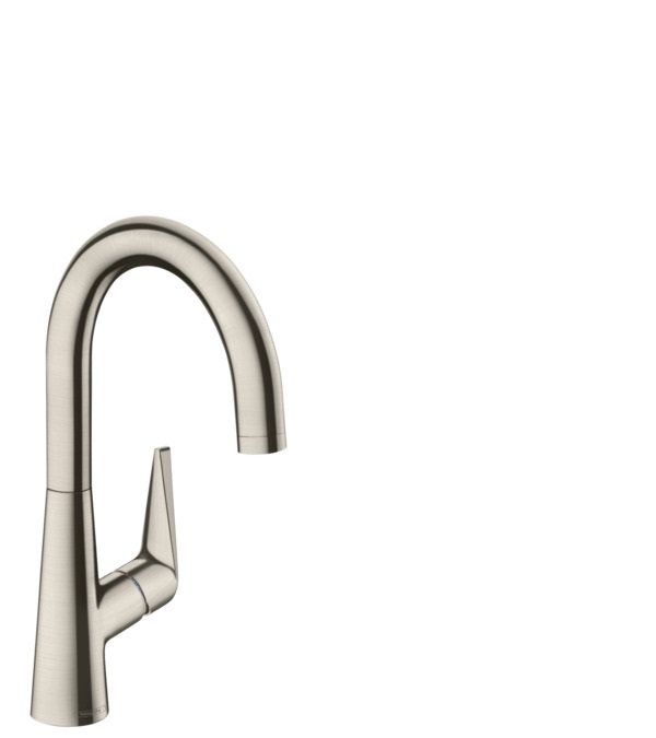 Hansgrohe Talis M51 Miscelatore Cucina Monocomando in Acciaio Inox - Codice 72814800, Getto Normale, Tecnologia AirPower e QuickClean, Bocca Orientabile