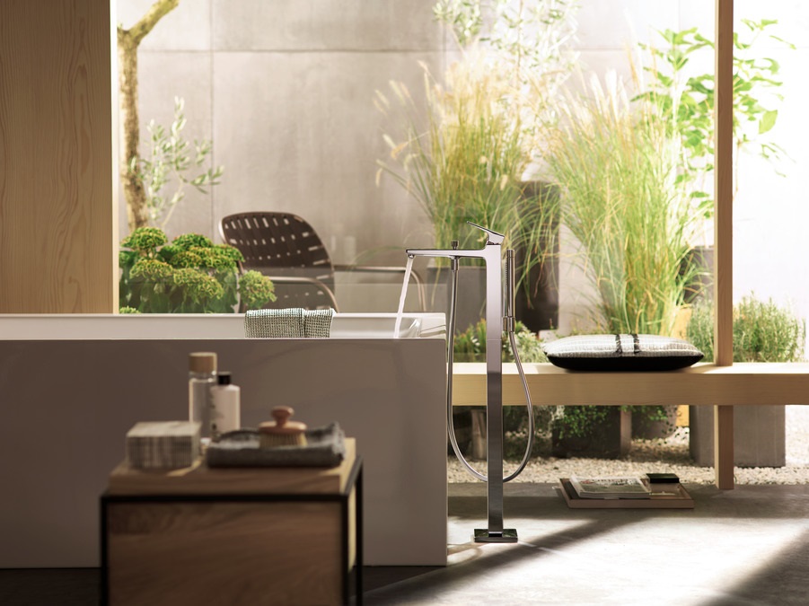 Hansgrohe Metropol Miscelatore Monocomando per Vasca a Pavimento con Maniglia a Leva in Cromo - 32532000