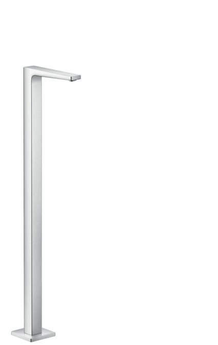 Hansgrohe Metropol Bocca di Erogazione a Pavimento Cromo 32531000 - Lunghezza 235 mm, Portata 20 l/min, Tecnologie QuickClean e AirPower