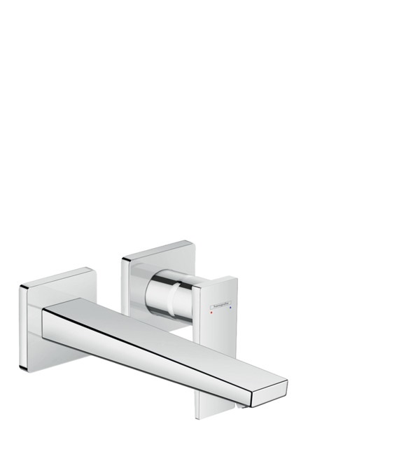 Hansgrohe Metropol Miscelatore Monocomando Lavabo da Incasso a Parete con Maniglia a Leva e Bocca Erogazione 22.5 cm - Cromo, 32526000