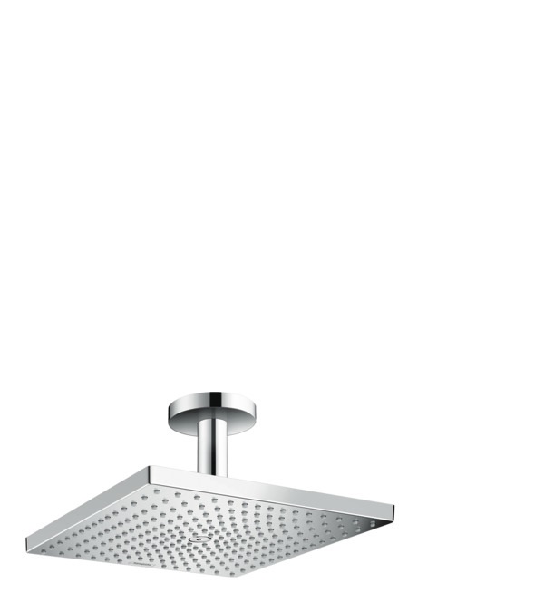 Hansgrohe Raindance E 300 Soffione Doccia Fisso Cromo - 1 Getto RainAir, 300x300 mm, Installazione a Soffitto, Tecnologie QuickClean e AirPower
