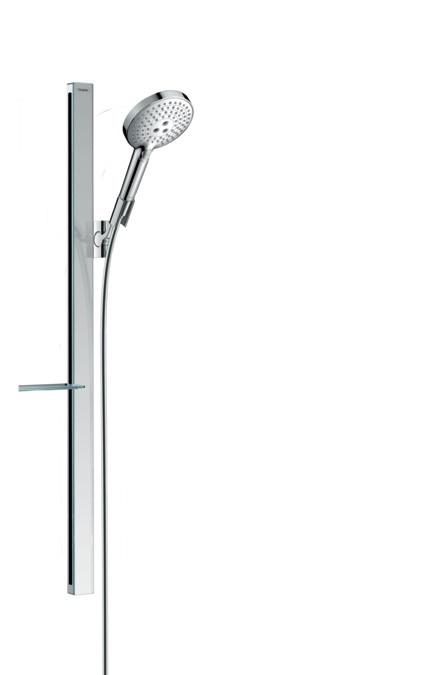 Hansgrohe Raindance Select S Set Doccia 120 con Asta 90 cm, 3 Getti (Rain, RainAir, Whirl) e Portasapone - Cromo