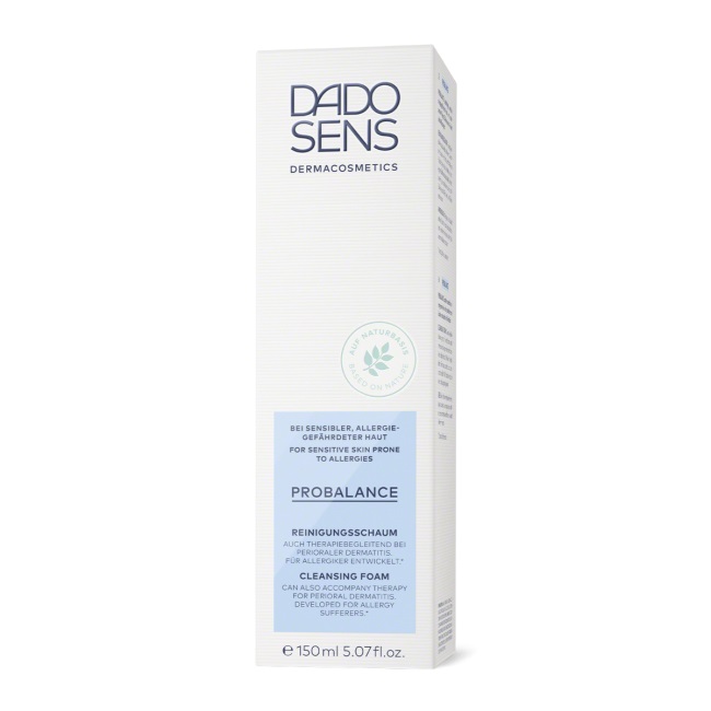 Dado Sens Probalance Schiuma Detergente 150 ml - Delicata Pulizia per Pelli Sensibili con Aloe Vera e Radice di Liquirizia