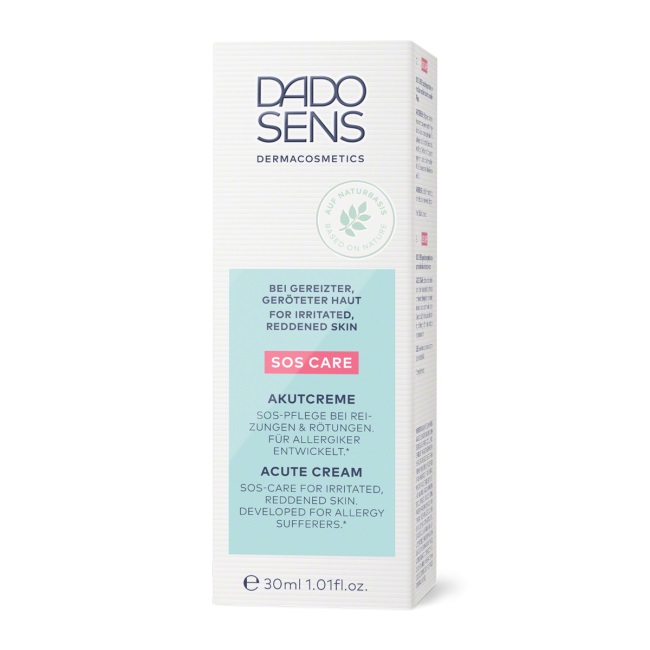 Dado Sens SOS Care Acute Cream 30ML - Crema Viso Lenitiva per Pelle Sensibile e Irritata