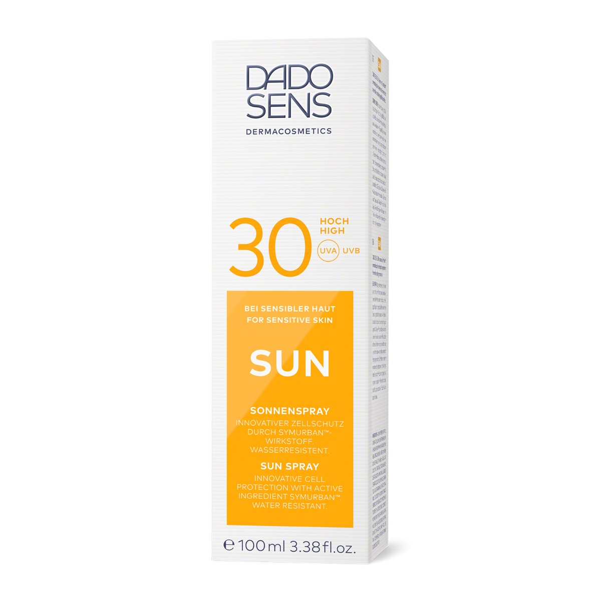 Dado Sens Sun Spray Solare SPF 30 - 100 ml, Resistente all'Acqua con SymUrban™ e Ectoin