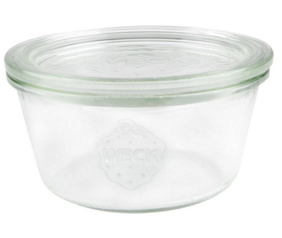 Weck 6 Vasetti Cilindrici in Vetro Trasparente da 290 ml con Coperchio - Ideali per Conserve e Vasocottura