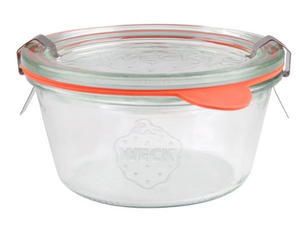 Weck 6 Vasetti Cilindrici in Vetro Trasparente da 290 ml con Coperchio - Ideali per Conserve e Vasocottura