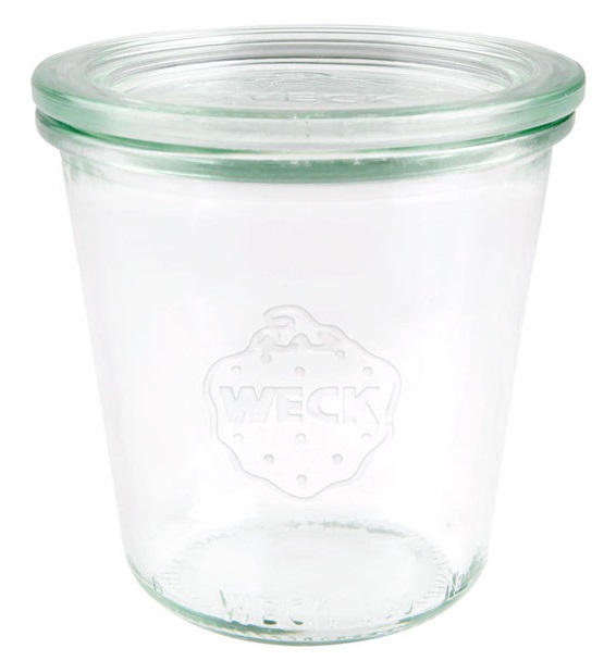 Weck 5900902 - Set di 6 Vasetti Cilindrici in Vetro Trasparente da 290 ml con Coperchio Ø 80mm per Conserve e Marmellate
