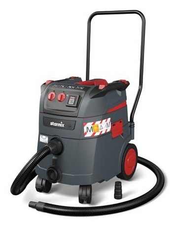 Starmix iPulse M-1635 Safe Plus - Aspiratutto Professionale 1600W con Scuoti Filtro Automatico e Vano Porta Accessori