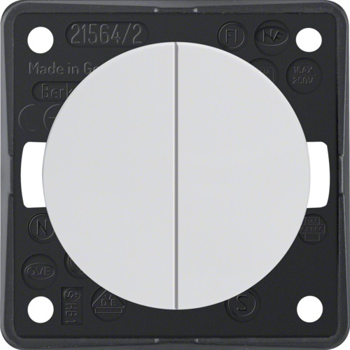 Berker Interruttore a bilanciere bianco polare con terminali a vite - 16A, 250V, installazione facile