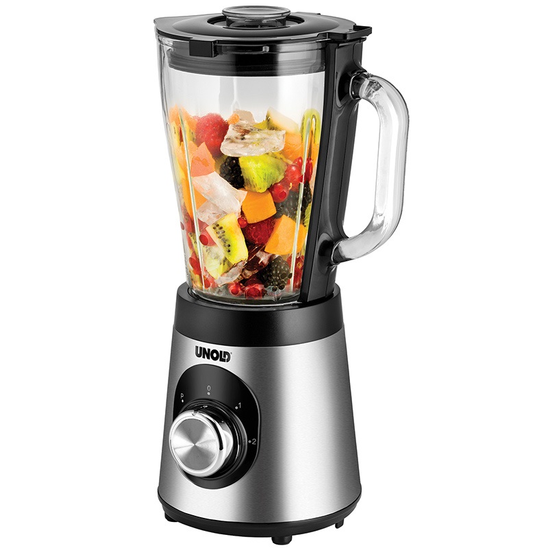 Unold Edel Frullatore da tavolo 1,5 L 500 W con Acciaio inox e Trasparente - Nero