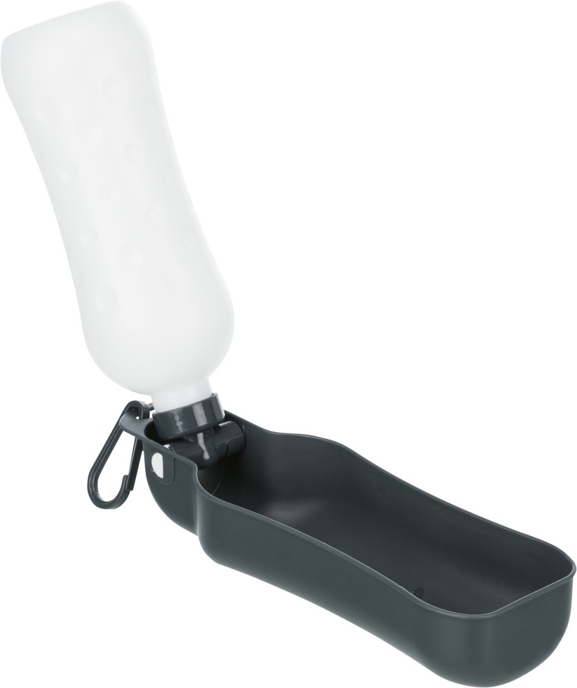 Trixie Distributore d'Acqua 500 ml con Ciotola Pieghevole - Pratico Accessorio da Viaggio per Cani