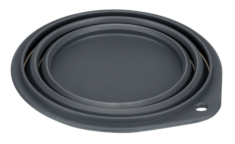 TRIXIE Ciotola da Viaggio Pieghevole in Silicone 0,5L Ø 14cm - Resistente e Lavabile in Lavastoviglie, Colori Assortiti