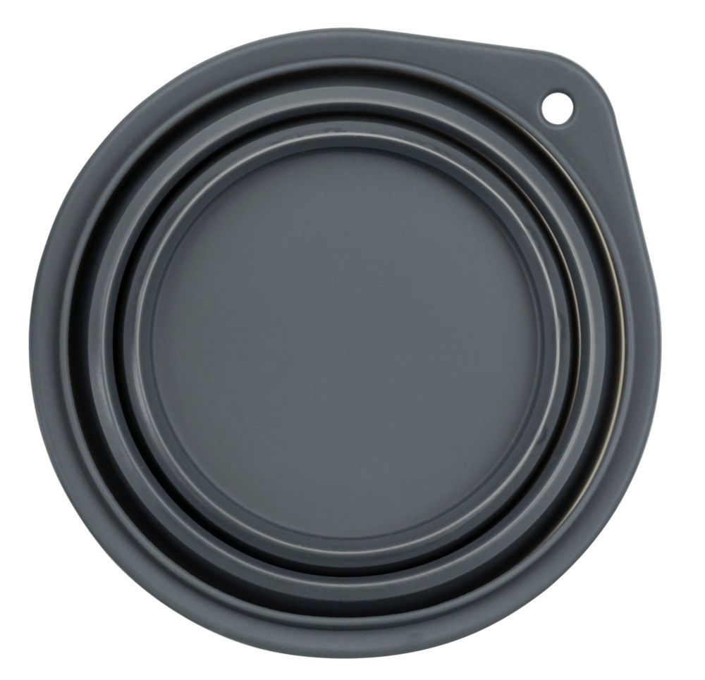 TRIXIE Ciotola da Viaggio Pieghevole in Silicone 0,5L Ø 14cm - Resistente e Lavabile in Lavastoviglie, Colori Assortiti