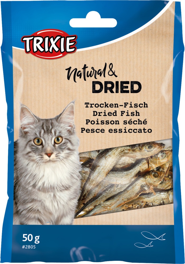 TRIXIE Pesce Secco per Gatti - 50 g, Snack Naturale Ricco di Proteine