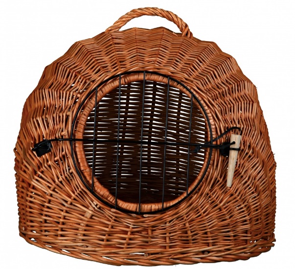 Trixie Trasportino in Vimino per Gatti con Sportello e Maniglia - Dimensioni 50x46x36 cm