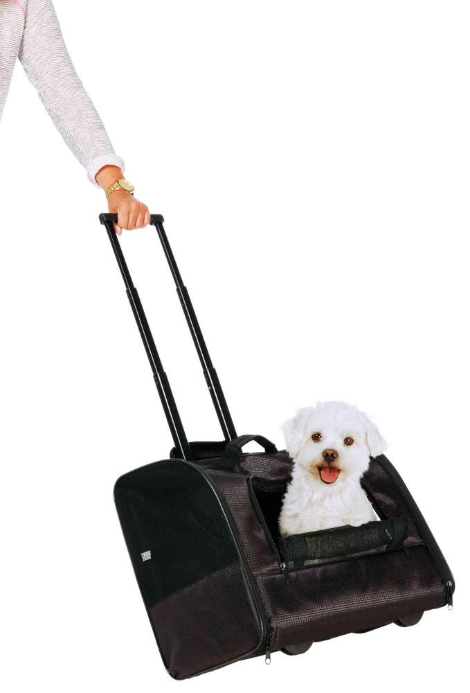 Trixie Trolley Elegance per Cani e Gatti - Poliestere, Apertura Frontale e Laterale, Fino a 10 kg, Dimensioni 45 x 41 x 31 cm