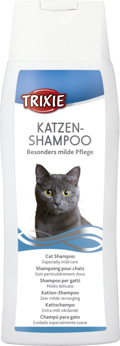 TRIXIE Shampoo per Gatti 250 ml - Rivitalizzante con Estratto di Camomilla, Deterge e Cura Delicatamente il Pelo