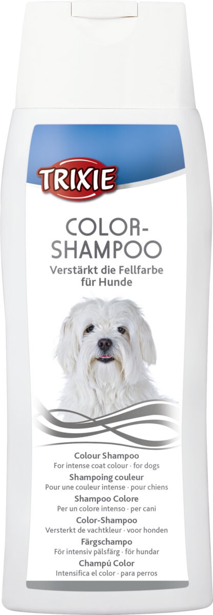 Trixie Color Shampoo per Animali 250 ml - Intensifica il Colore del Pelo Bianco e Chiaro, Nutriente e Idratante
